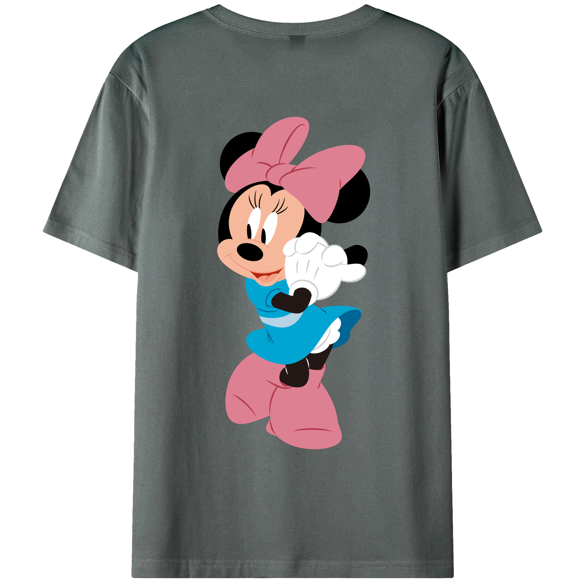 ミッキーマウス Mickey Mouse 綿100％ メンズ半袖Tシャツ（バックプリント） 通気性